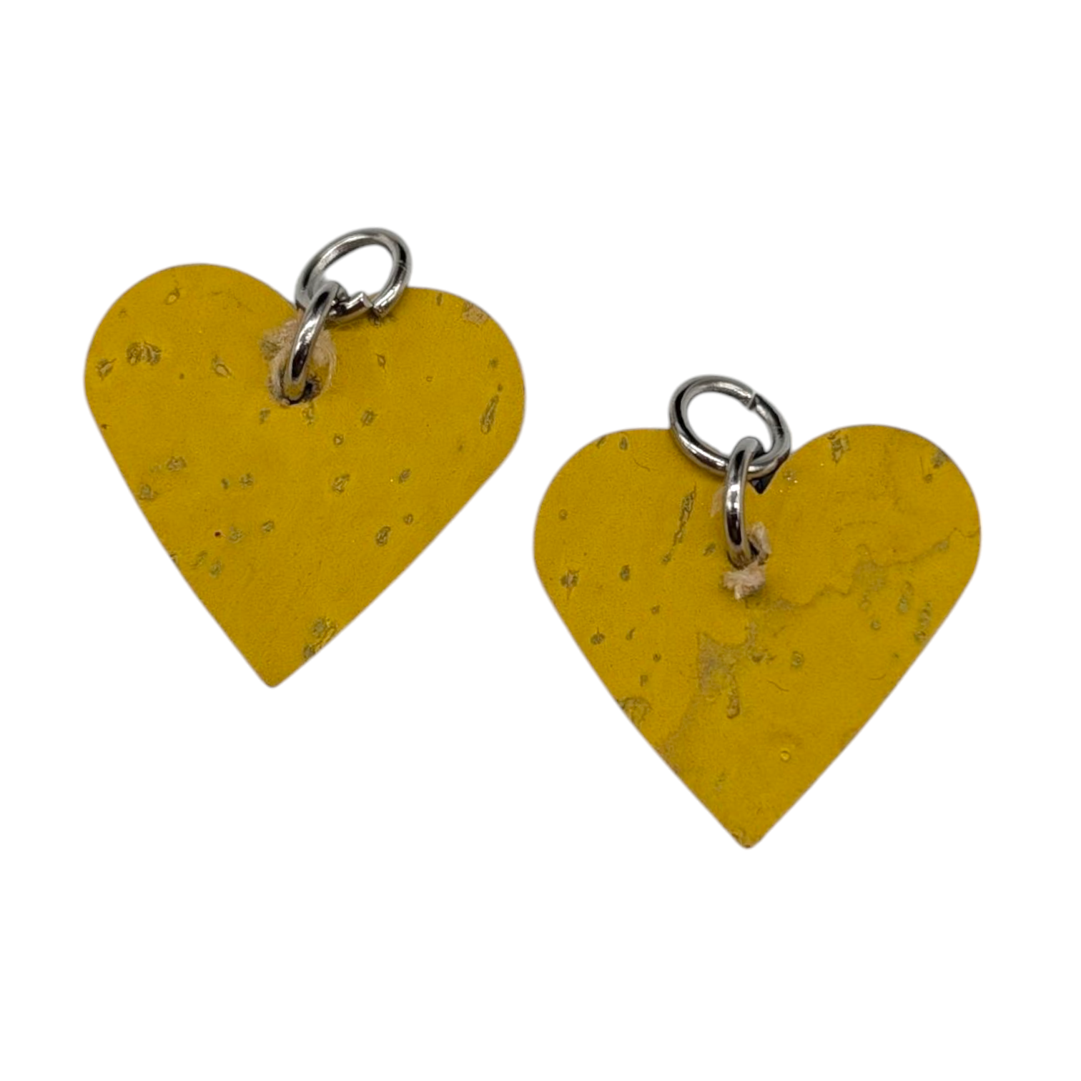 a pair of heart shaped tags