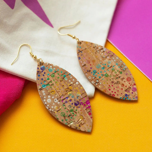 Rainbow Leaf earrings trendtonic