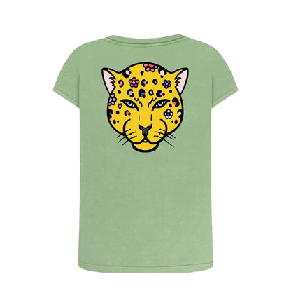 Summer leopard back print scoop neck tshirt - Trend Tonic