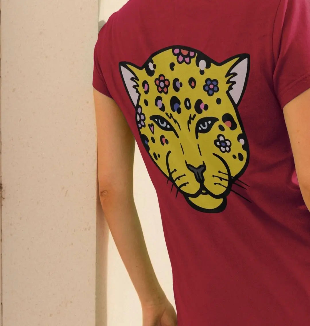 Summer leopard back print scoop neck tshirt Trend Tonic