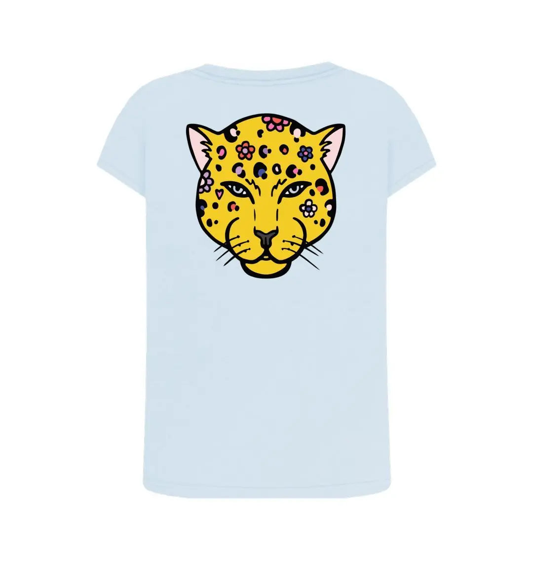 Summer leopard back print scoop neck tshirt - Trend Tonic