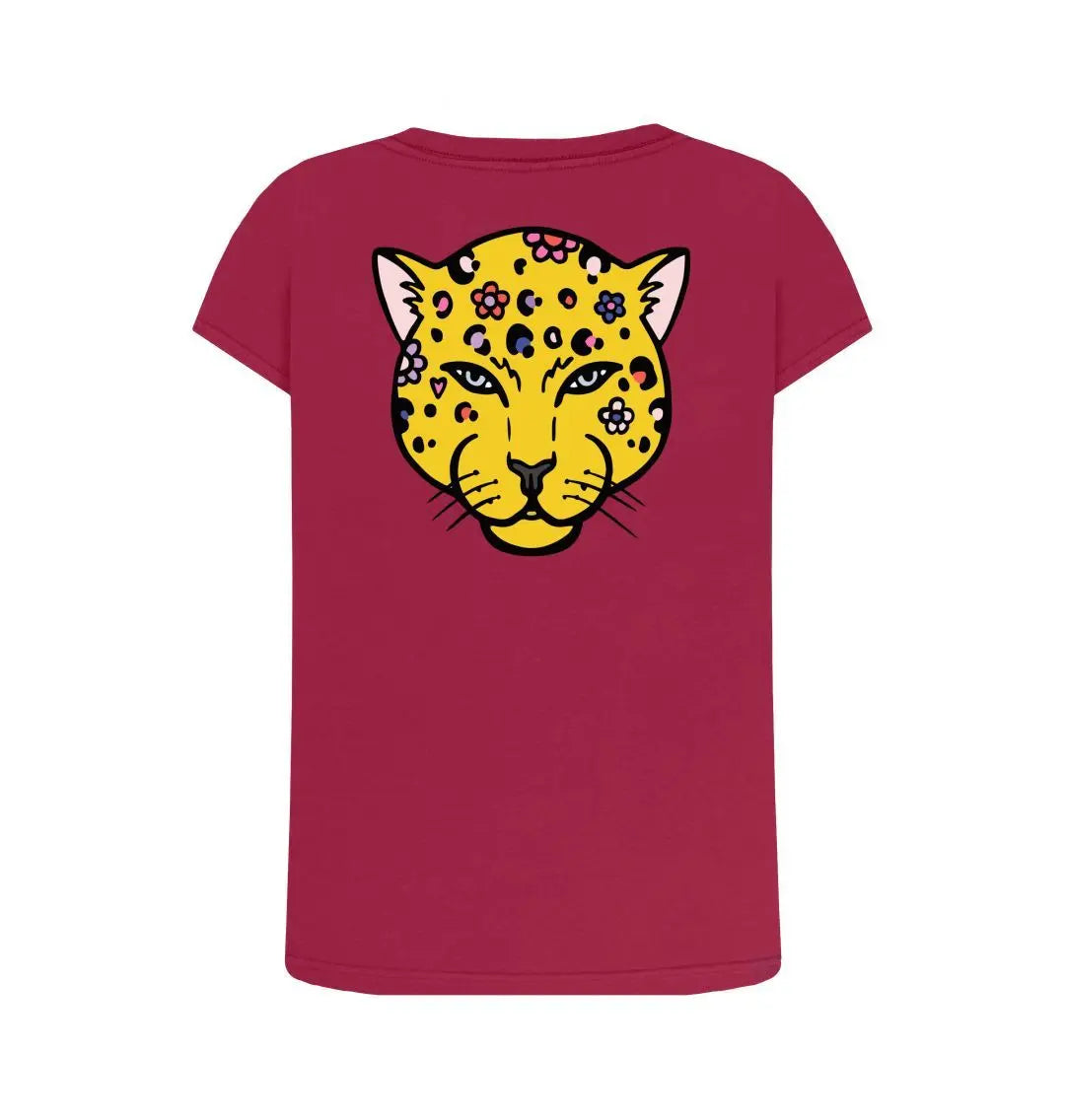 Summer leopard back print scoop neck tshirt - Trend Tonic