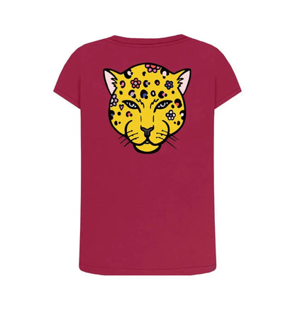 Summer leopard back print scoop neck tshirt - Trend Tonic