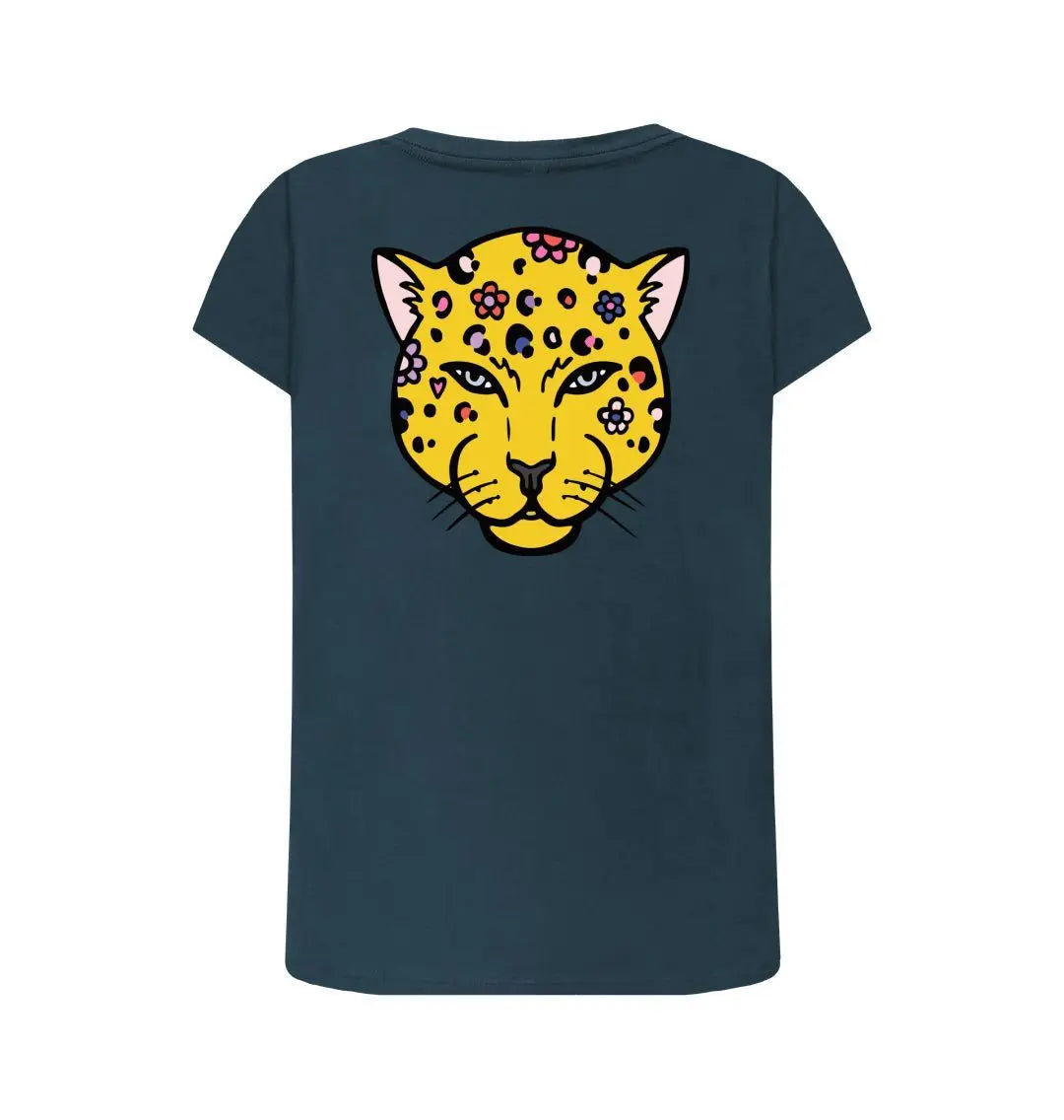 Summer leopard back print scoop neck tshirt - Trend Tonic