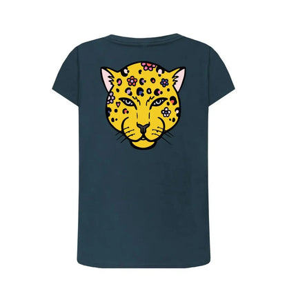 Summer leopard back print scoop neck tshirt - Trend Tonic