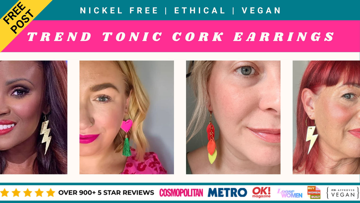 a collage of a woman with earrings