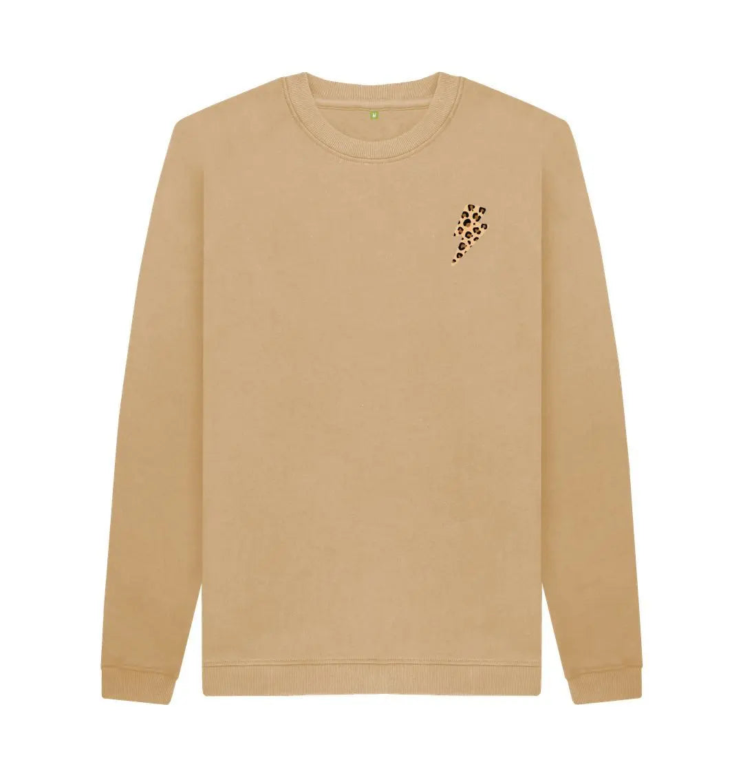 Unisex little leopard print lightning bolt sweater - Trend Tonic