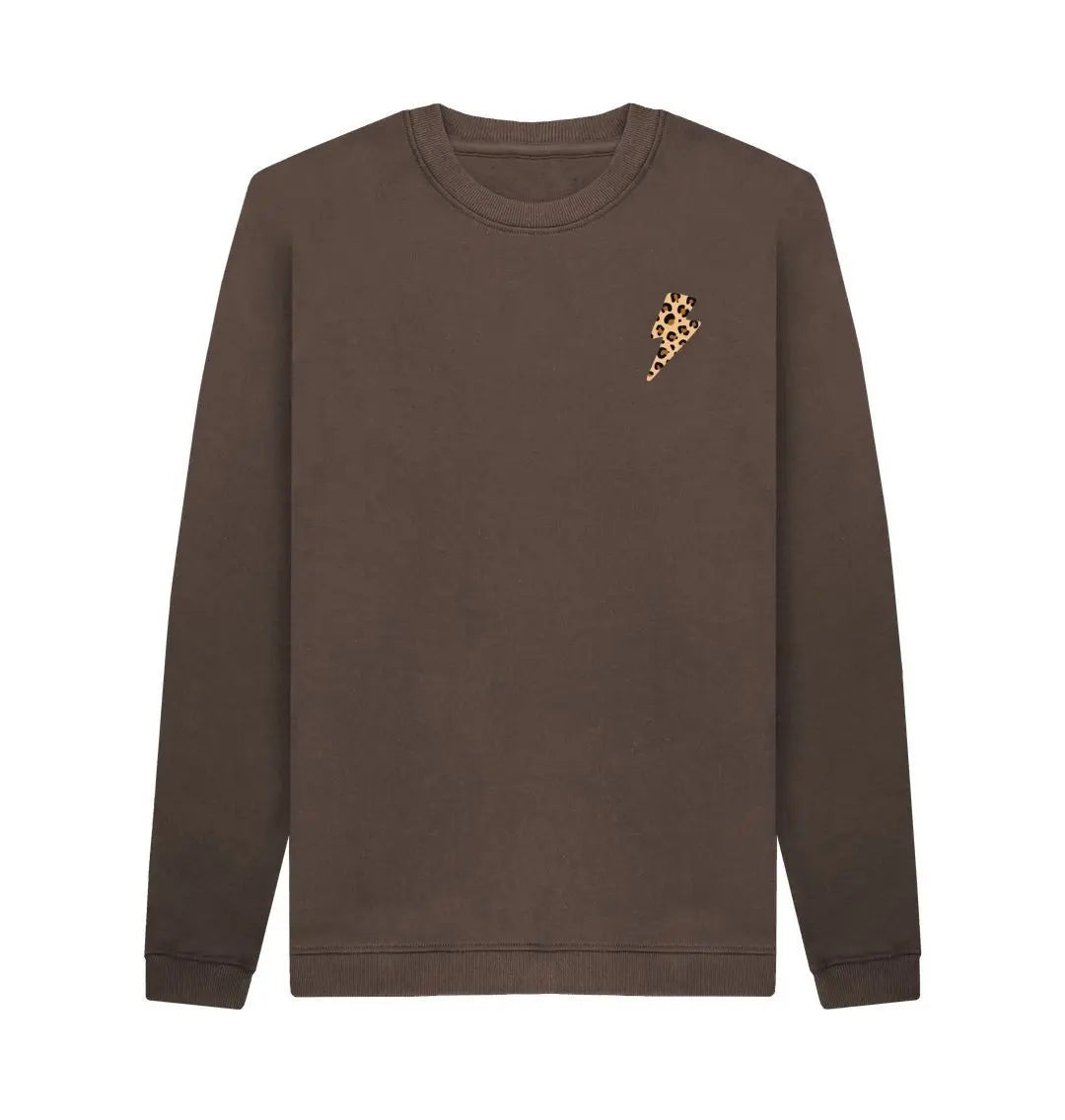 Unisex little leopard print lightning bolt sweater - Trend Tonic