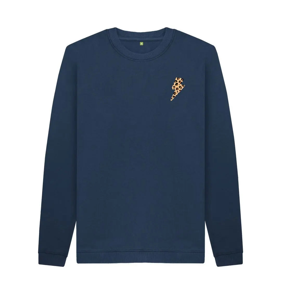 Unisex little leopard print lightning bolt sweater - Trend Tonic