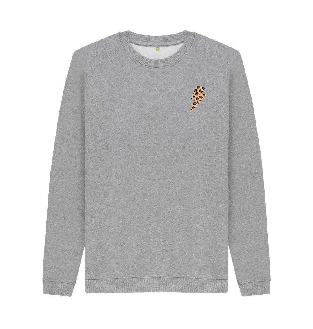 Unisex little leopard print lightning bolt sweater - Trend Tonic