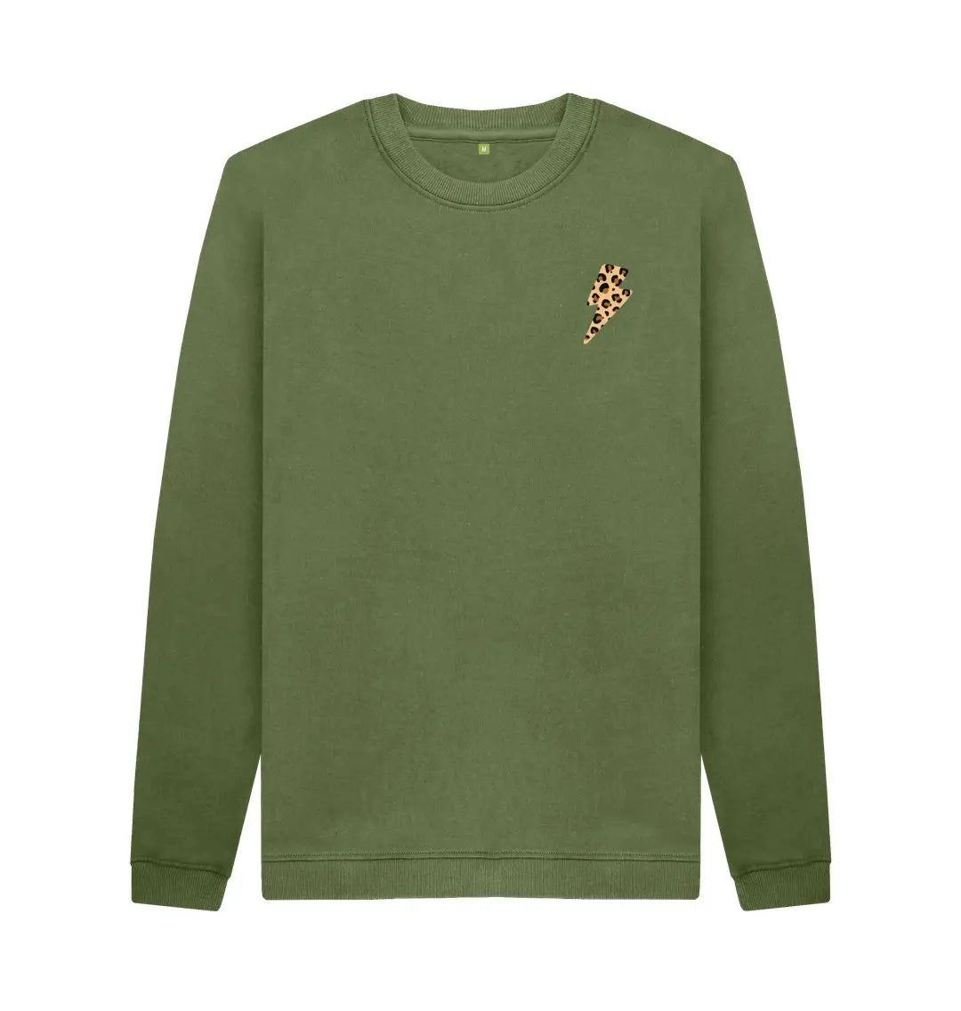 Unisex little leopard print lightning bolt sweater - Trend Tonic