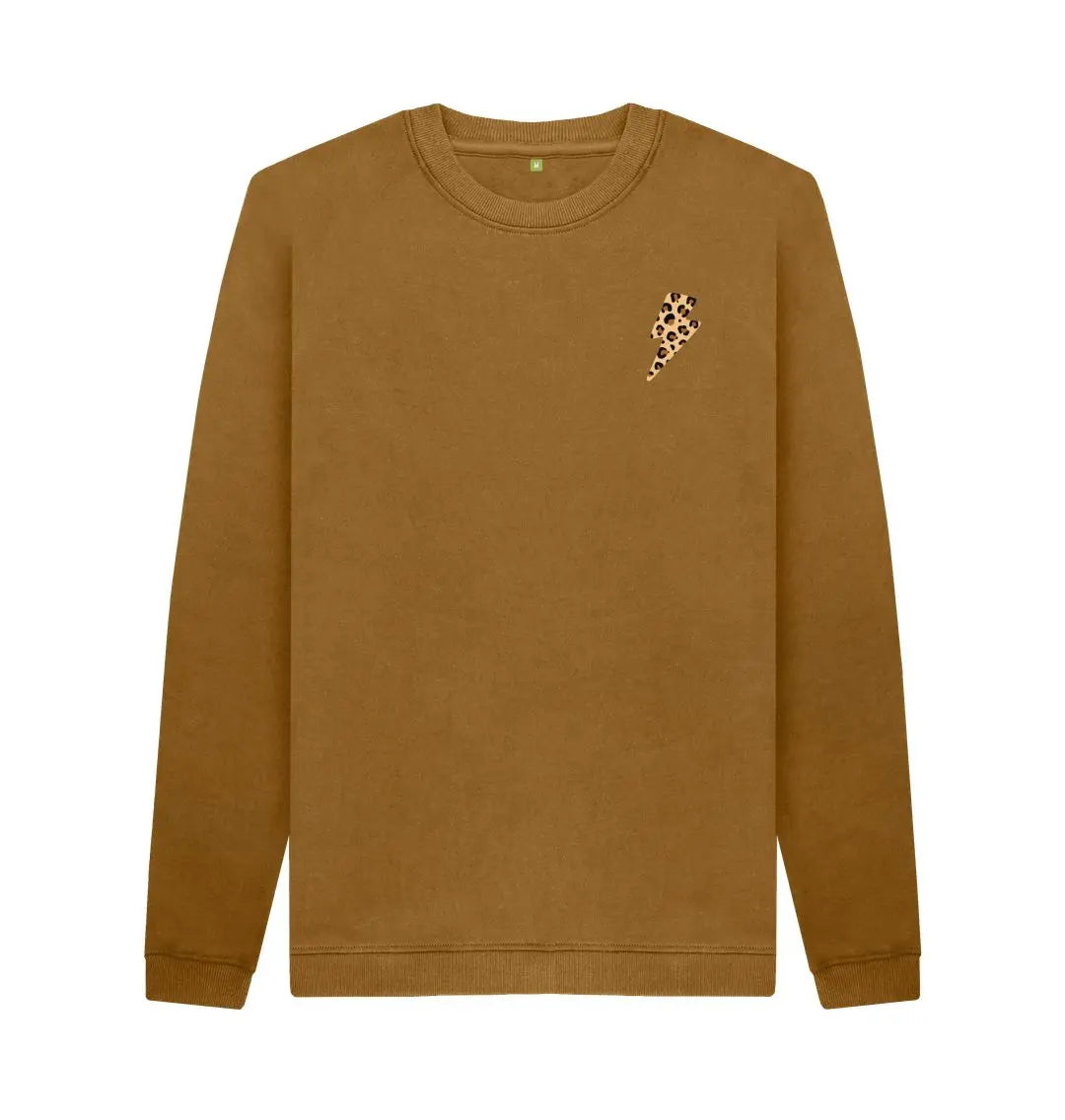 Unisex little leopard print lightning bolt sweater - Trend Tonic