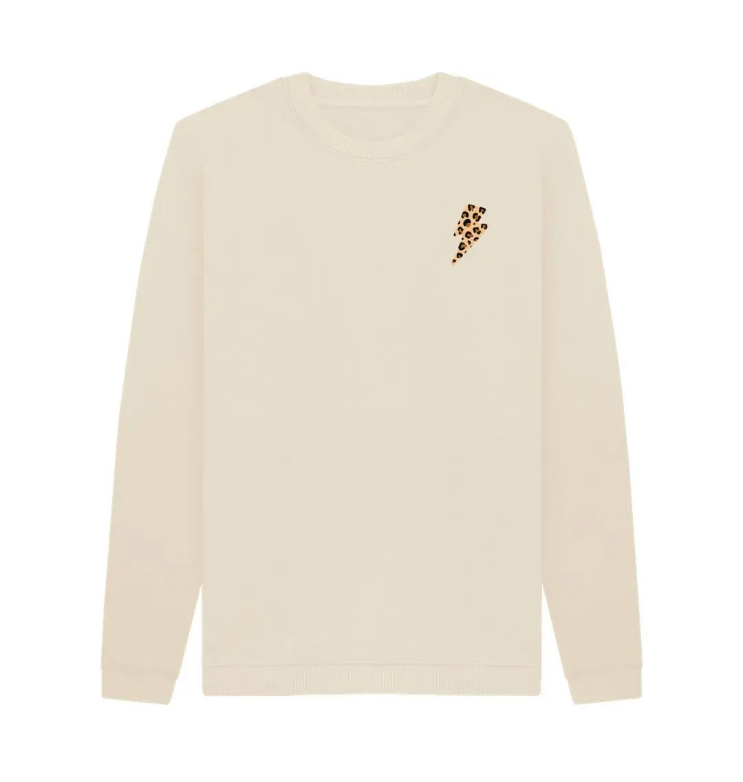 Unisex little leopard print lightning bolt sweater - Trend Tonic