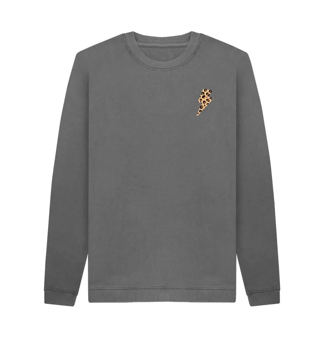 Unisex little leopard print lightning bolt sweater - Trend Tonic