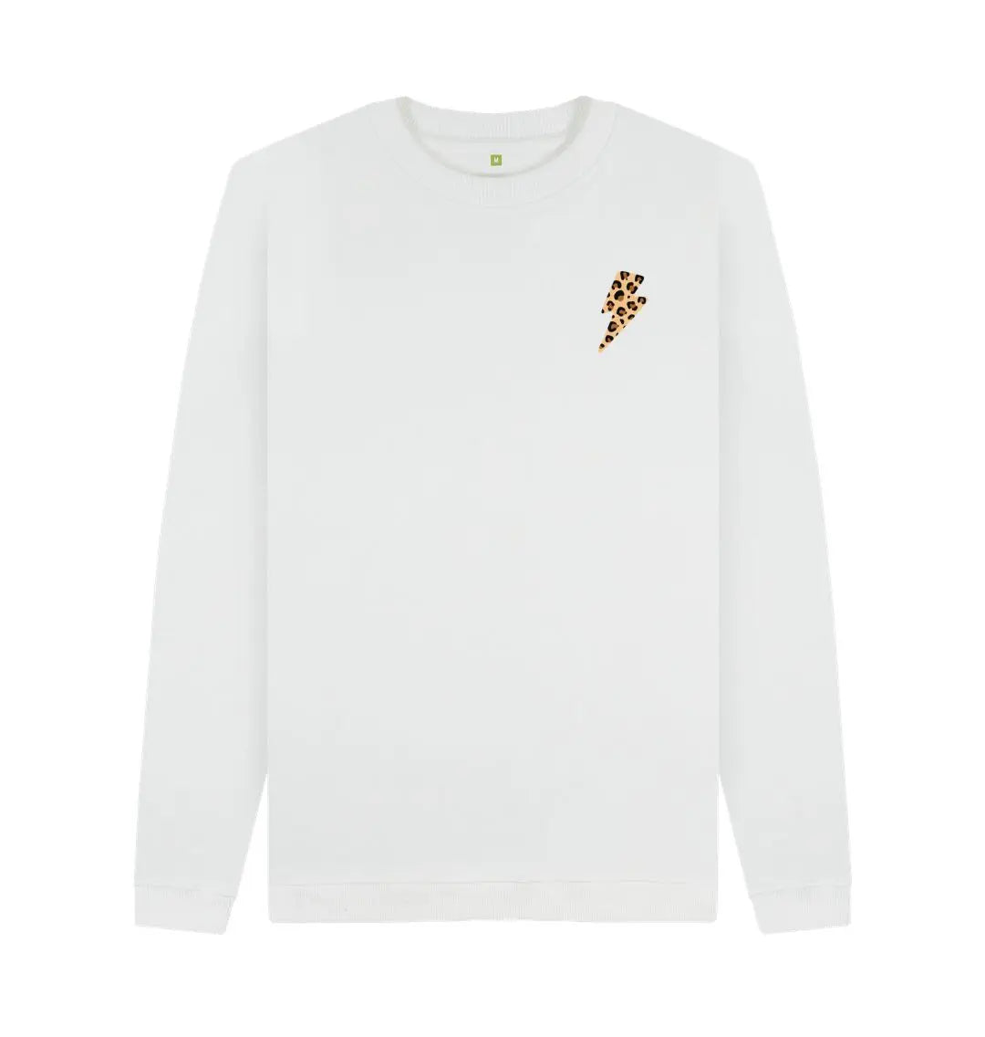 Unisex little leopard print lightning bolt sweater - Trend Tonic