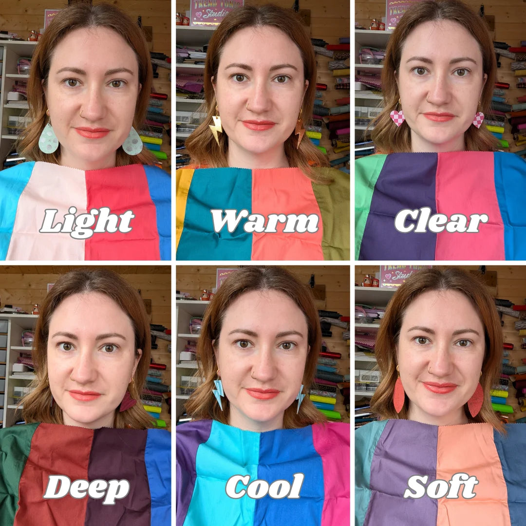 a collage of a woman