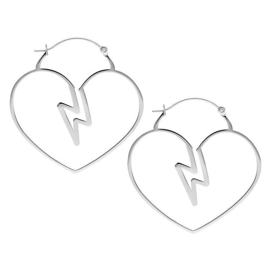 Love struck heart hoop earrings Trend Tonic