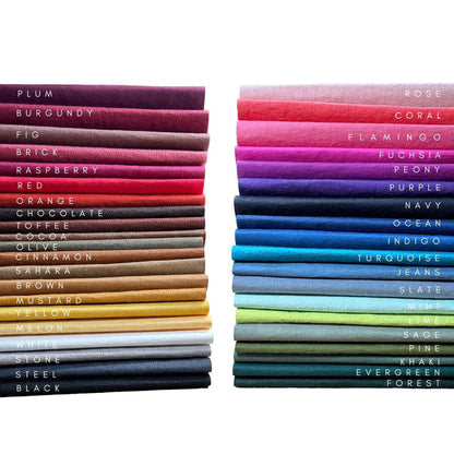 a stack of colorful fabric