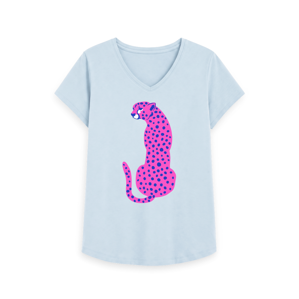 Sky Blue Printed T-shirt Front