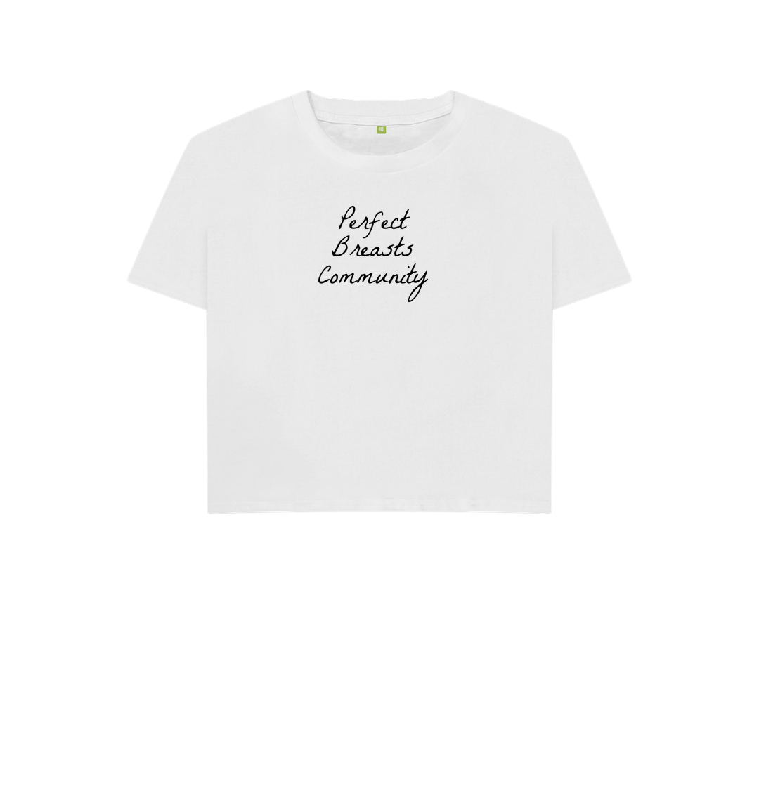 White Perfect Breasts Community tie dye boxy t-shirt