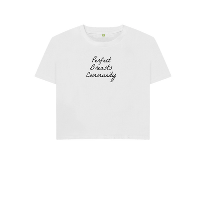 White Perfect Breasts Community tie dye boxy t-shirt