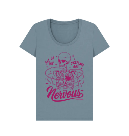 All my systems are nervous scoop neck t-shirt - Trend Tonic