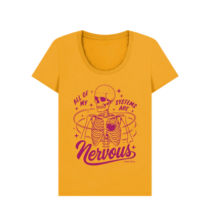 All my systems are nervous scoop neck t-shirt - Trend Tonic