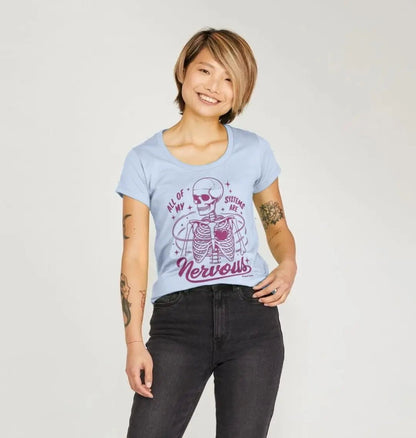 All my systems are nervous scoop neck t-shirt - Trend Tonic