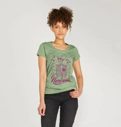 All my systems are nervous scoop neck t-shirt - Trend Tonic