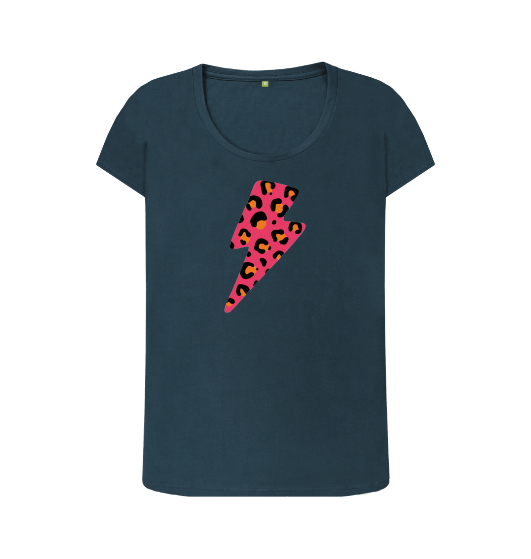 Denim Blue Printed T-shirt Front