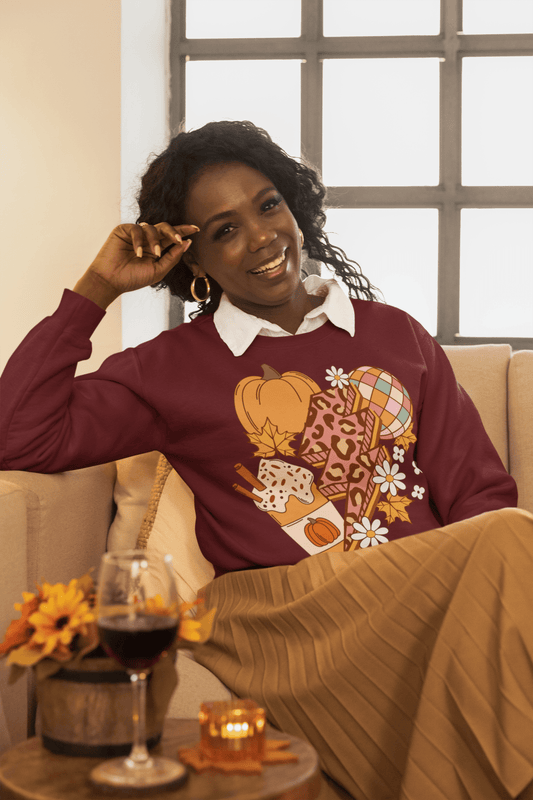 Autumn pumpkin lightning bolt sweatshirt - Trend Tonic