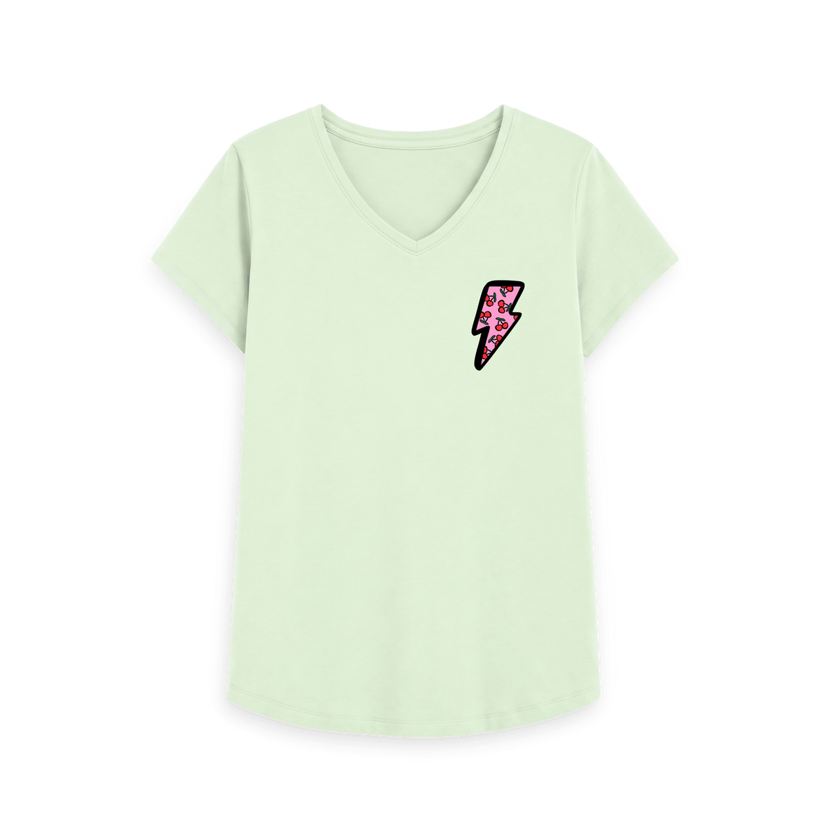 Pastel Green Printed T-shirt Front