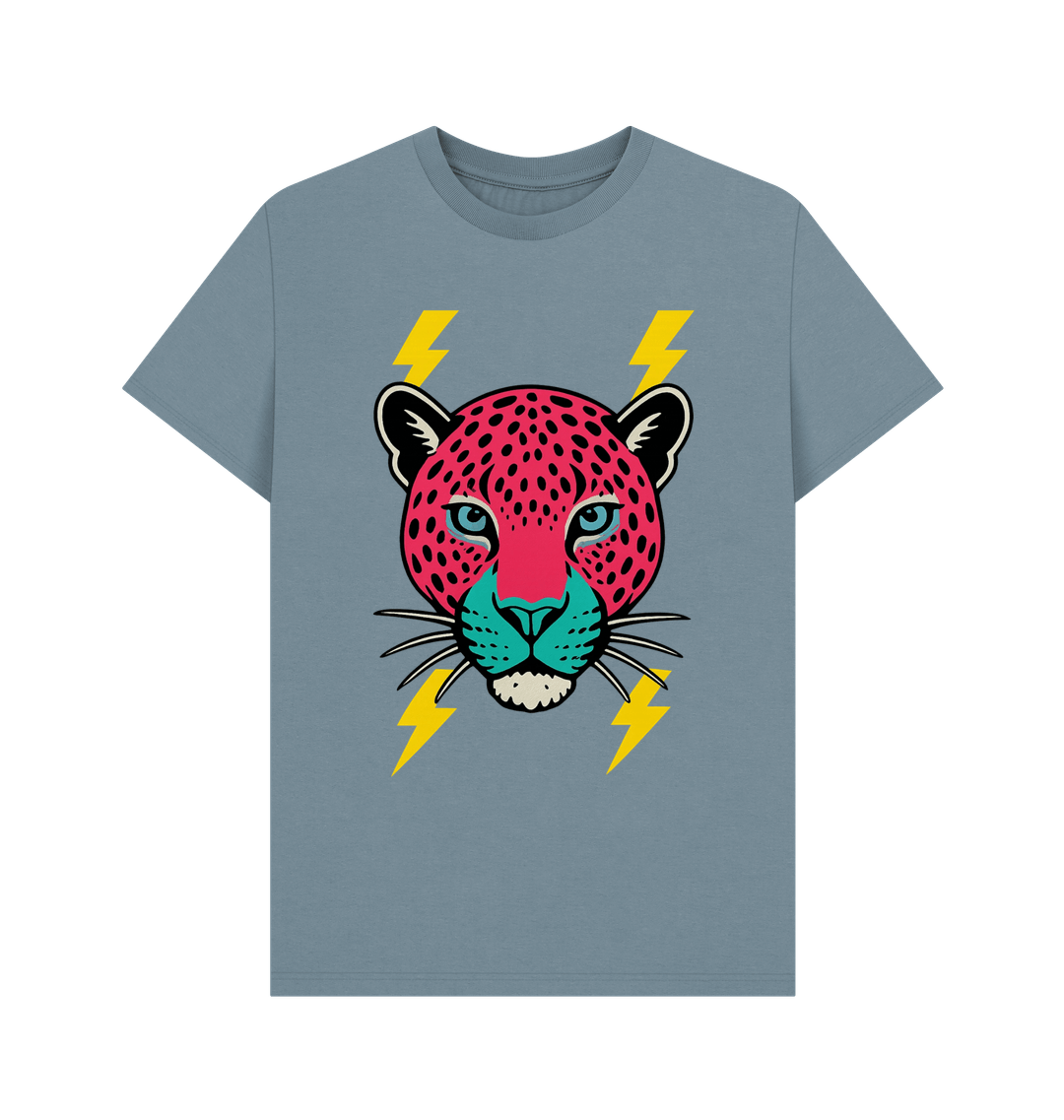 Stone Blue Printed T-shirt Front