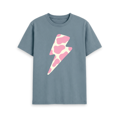 Stone Blue Printed T-shirt Front
