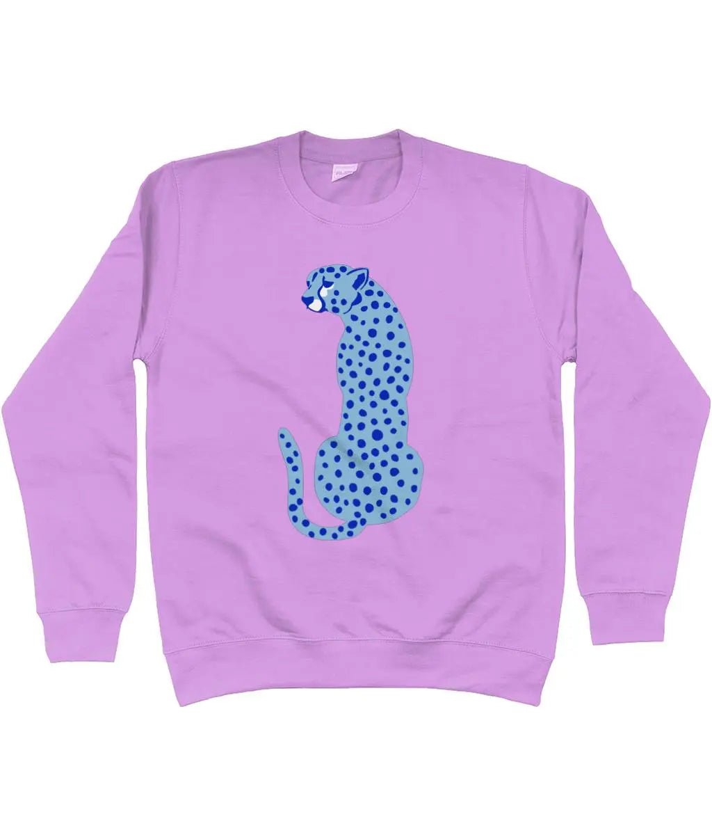 Blue leopard AWDis Sweatshirt - Trend Tonic