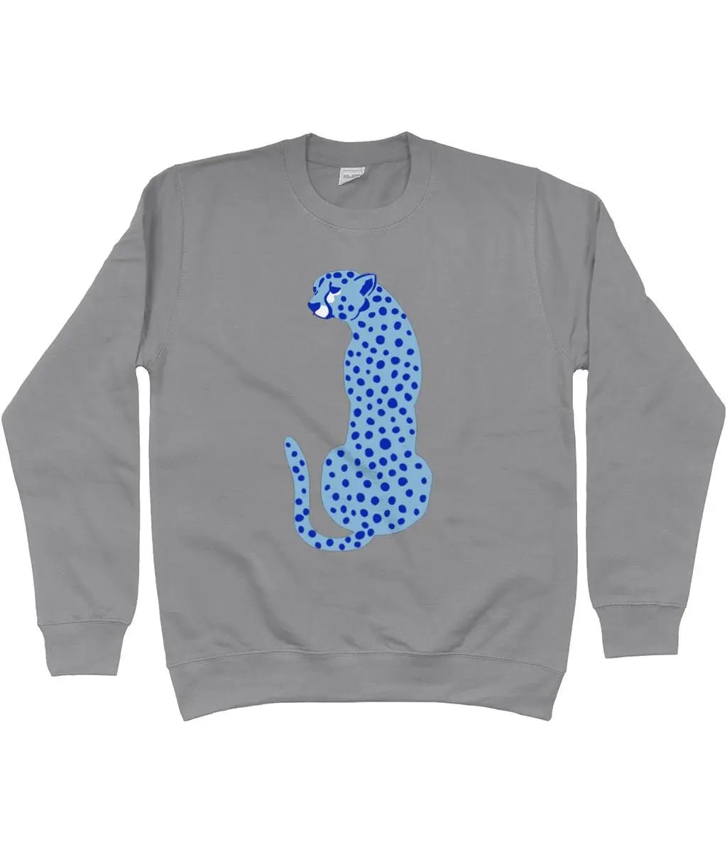 Blue leopard AWDis Sweatshirt - Trend Tonic