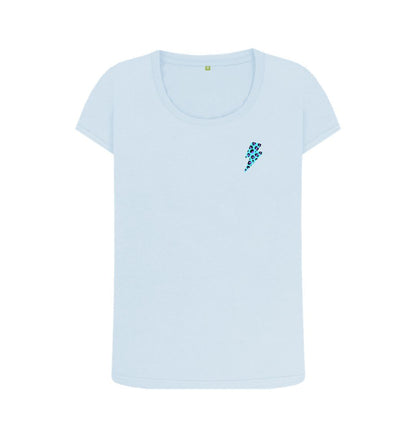 Blue leopard scoop neck tshirt - Trend Tonic