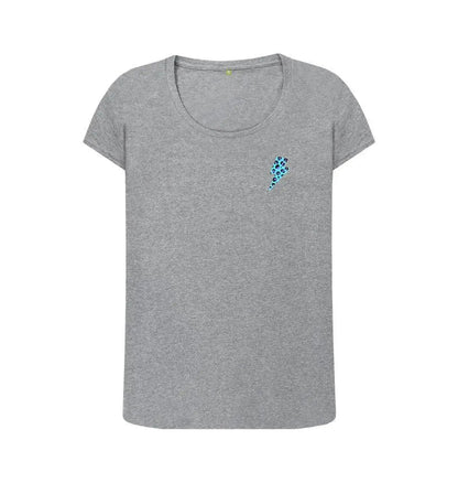 Blue leopard scoop neck tshirt - Trend Tonic