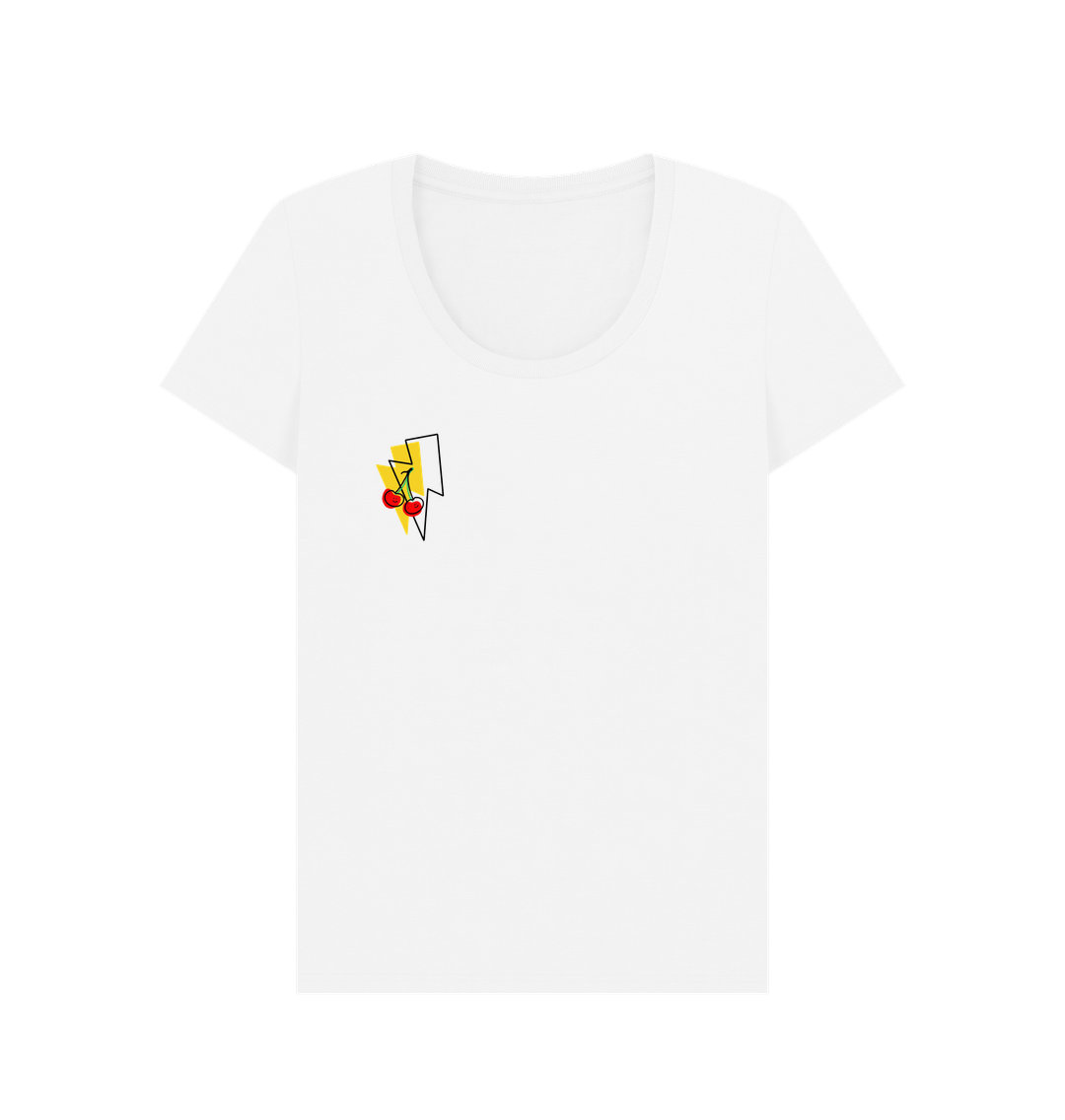White Printed T-shirt Front