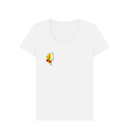 White Printed T-shirt Front