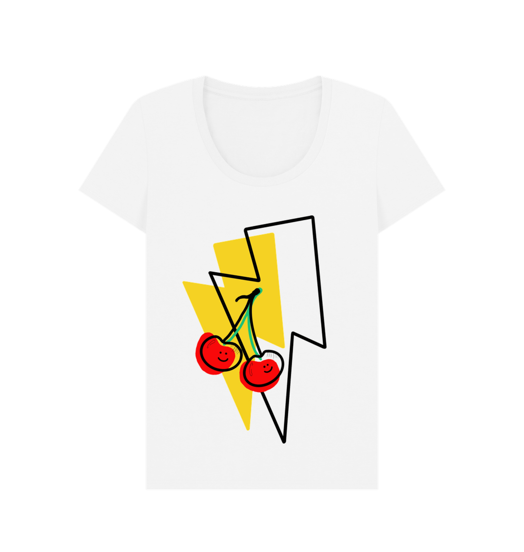 White Printed T-shirt Front