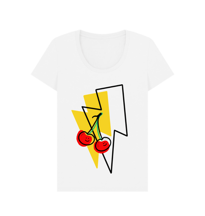 White Printed T-shirt Front