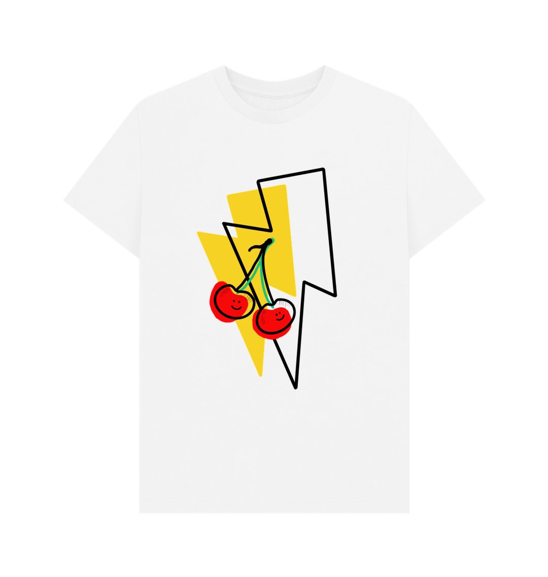 Cherry lightning bolt crew neck t-shirt - Trend Tonic