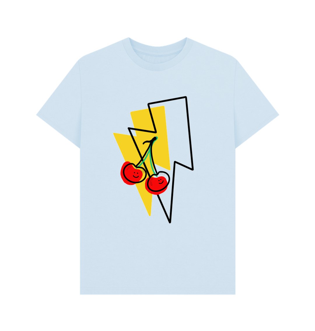 Cherry lightning bolt crew neck t-shirt - Trend Tonic