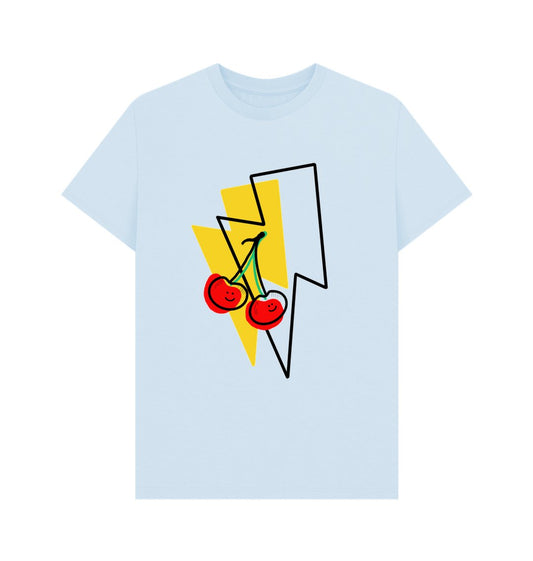 Cherry lightning bolt crew neck t-shirt - Trend Tonic