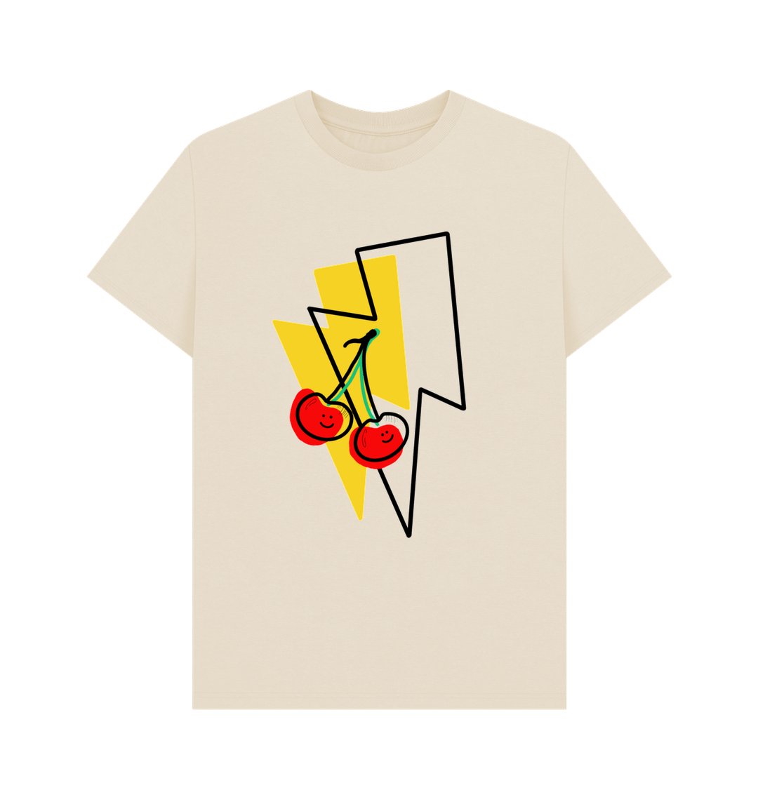Cherry lightning bolt crew neck t-shirt - Trend Tonic