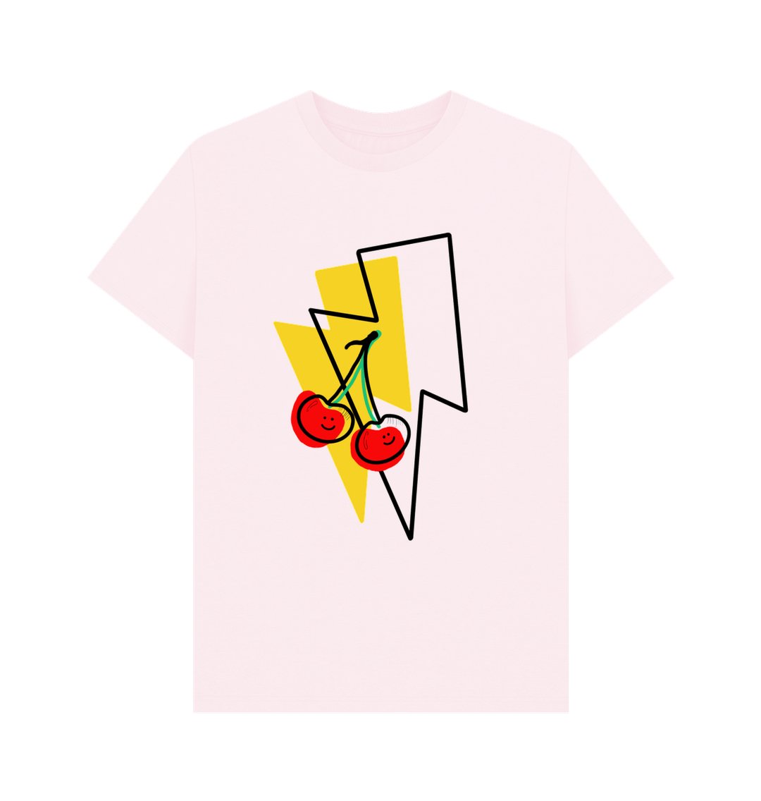 Cherry lightning bolt crew neck t-shirt - Trend Tonic
