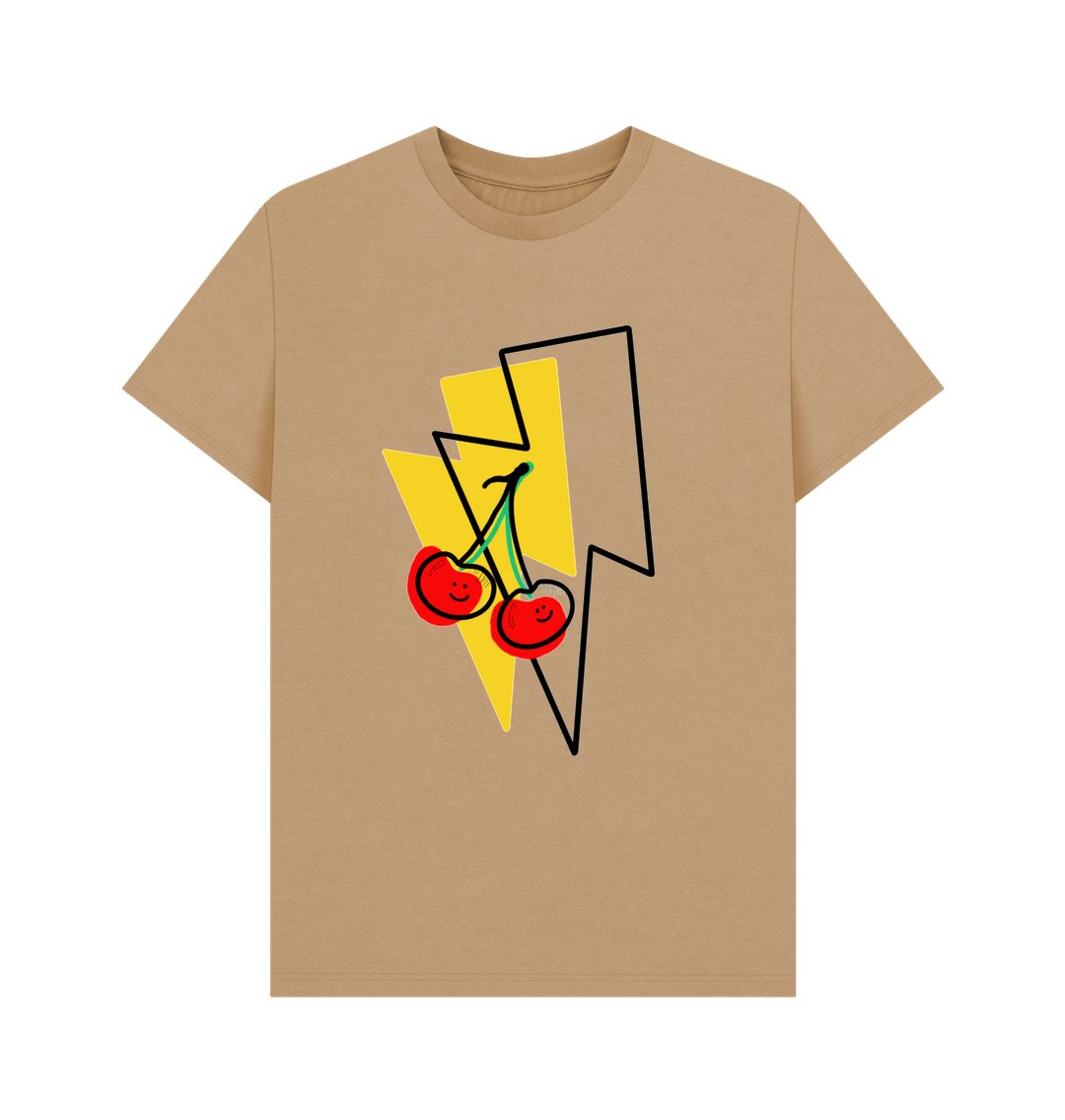 Cherry lightning bolt crew neck t-shirt - Trend Tonic