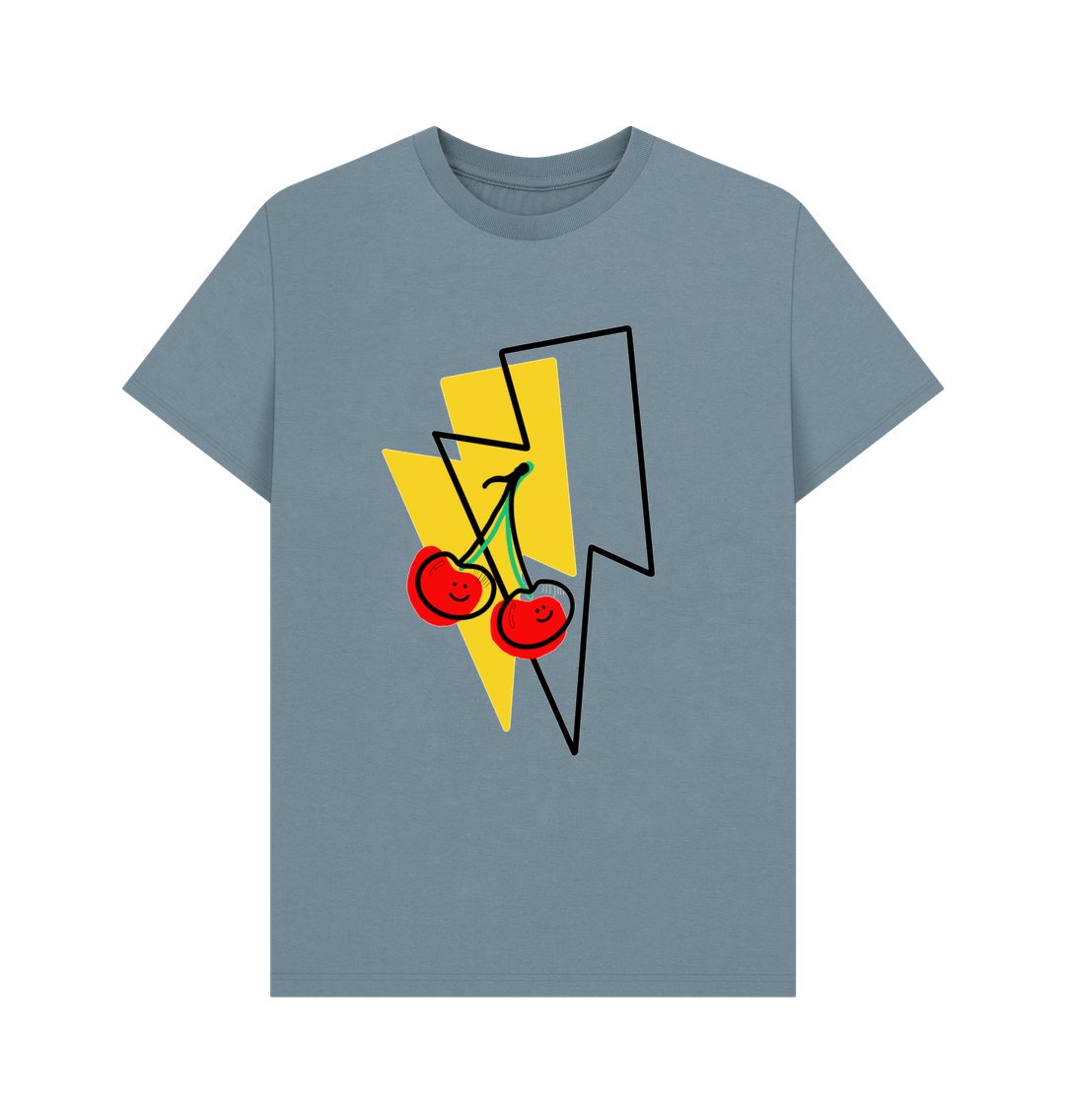 Cherry lightning bolt crew neck t-shirt - Trend Tonic