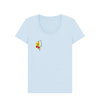 Cherry lightning bolt scoop neck t-shirt - Trend Tonic